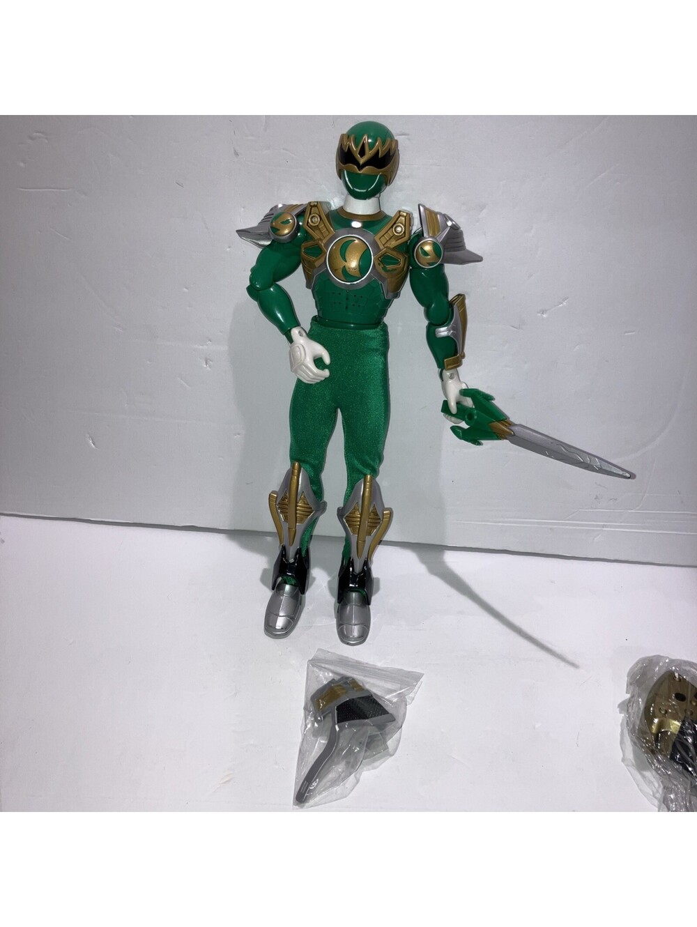 Power Rangers Ninja Storm Green Ranger 12” Bandai Electronic Figure Rare 2003